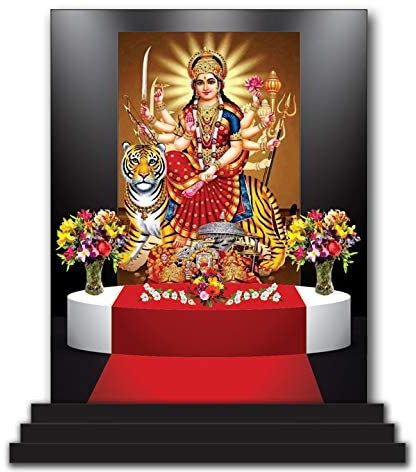 Generic Maa Shera Vali 5060 Auto-Idols Figur Showpiece | für Tempel | für Zuhause | Allzweckartikel