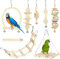 GWHOLE Juguetes para Pájaros para Periquitos Set de 8 Piezas Columpio para Loros, Juguetes para Masticar, Colgantes, Accesorios para Jaulas de Pájaros, Accesorios de Juego para Loros, Cacatúas