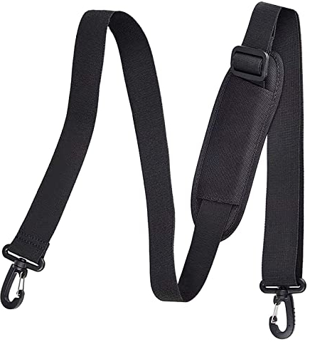 CINGHIA Taschengurt,Schultergurt für Taschen,Schnallen Universal Ersatzgurt Ersatz Verstellbare Schulterriemen mit Metall Drehhaken 1.5x63 Zoll Schwarz