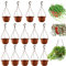 HOHOVYVY 14er Set Hängend Blumenampel hängend außen Pflanzenampel Blumentopf Makramee Blumenampel Hängeampel Blumentopf Für Innen Außen Decken Balkone Wanddekoration, 24 cm