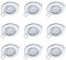 Oktaplex 9er Set LED Spots - 3 Stufen dimmbar - 4,8W 3000K 230V 380lm Warmweiß 110° - Deckenspot Chrom Lochmaß 60mm Deckenstrahler Sedan