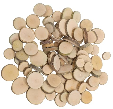 Homoyoyo 100 Stück Krippen-Ornamente Für Krippen-Bastelarbeiten Für Para Mesa De Holzstücke Zum Basteln Holzbrennen-Schablonen Diy-Weihnachtsschmuck Cd-Holzschnitzel-Scheibe