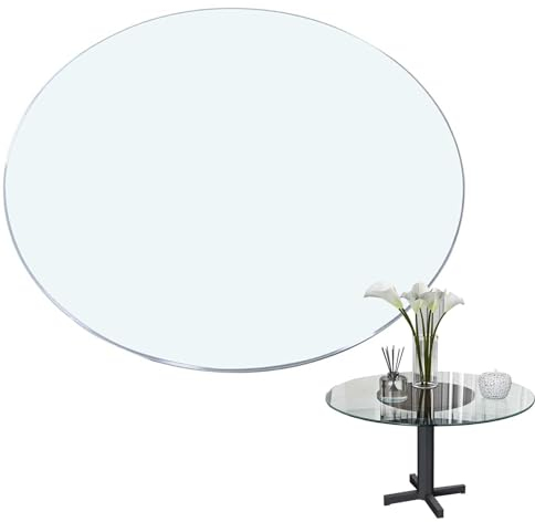 SYUFRE Tapa De Cristal para Mesa Redonda Tablero De Vidrio Redondas Vidrio Templado Transparente para Mesa De Comedor Diámetro 35cm ~ 100cm para Mesa De Comedor Cocina Jardín (Size : Ø 60cm(24Inch))