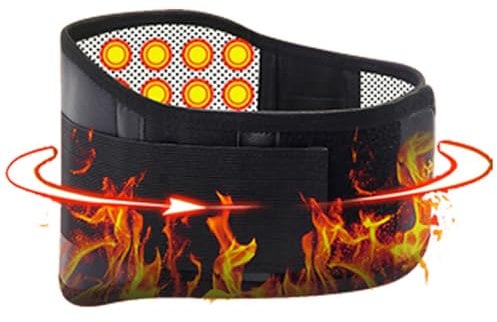 Tourmaline Self-Heating Waist Support Belt, Lower Back Brace, Neck Heating Pad, Relief for Back Pain, Herniated Disc, Sciatica, Scoliosis and More (Color : Black, Size : XL)