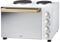 Cooks Professional Mini Portable Oven with Hobs | Energy Efficient Electric Countertop Cooker with Two Hobs & Wire Rack Baking Tray | Kitchen Table Top Grill Ovens | 34L Capacity | White Nordic