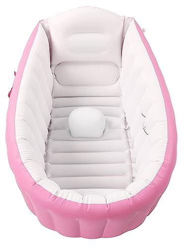 Baignoire Gonflable, Baignoire Gonflable Pliable, Fond Antidérapant Pratique avec Pompe à Air pour Salle de Douche ()