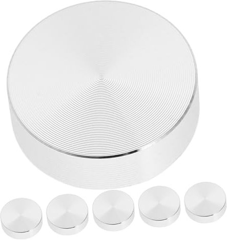 SEWOART 6st Kuchen Aus Massivem Aluminium Aluminiumscheibe Form Aluminium Disc Hardware Tisch Sublimation Disc-Hardware Aus Aluminium Unterlegscheiben Abzeichen Aluminiumlegierung Leer