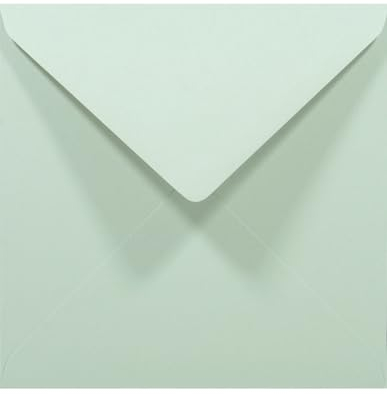 Netuno 100 Brief-Umschläge Pastell-Grün quadratisch 14 x 14 cm 80g Rainbow Briefkuverts farbig ohne Fenster grüne Briefumschläge Hochzeit Geburtstag Taufe Weihnachten Umschläge bunt Briefhüllen