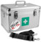 Magnet-Kauf Alu Medizinkoffer Erste Hilfe Koffer -12L XL Groß - für Betriebe Sport Fussball Medizinbox leer abschließbar aus Metall Verbandskoffer Arzneikoffer