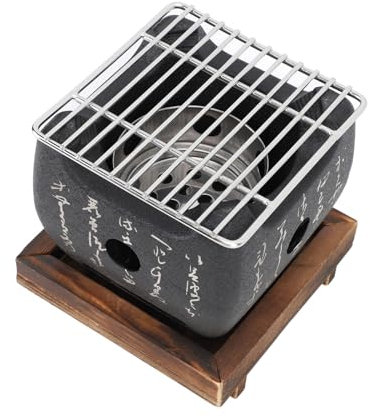 Grill de Barbecue de Japonais, Grill Hibachi Portable D'extérieur, Grill de Table Japonais Yakitori pour Barbecue, Camping, Pique-nique, Accessoires pour Outils (16,5x14,5