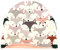 Kleine Könige Mütze Kinder Mädchen Beanie · Modell Fuchs Little Foxes beige, Altrosa · Ökotex 100 Zertifiziert · Größe 86/92 (KU 45-47)