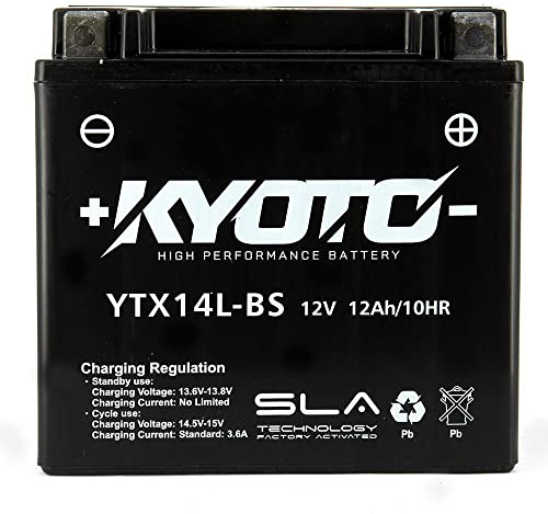 KYOTO Batterie Moto KYOTO YTX14L-BS 12V 12AH 200A