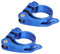 SHUOHONG 2 Stück Fahrrad Sattelklemme 31,8 Mm, Aluminium Legierung Schnellspanner Sattelstütze, Sattelkloben, Schnellspanner Fahrrad, für Mountainbike, Rennrad, Faltrad (Blau)