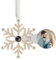Personalisierte Schneeflocke Foto Projektion Ornament für Weihnachtsbaum Verzierung mit Bild Hängende Schneeflocke Projektion Anhänger 2024 Neu Home Decor für Familie Xmas Weihnachten (3-Rosegold)