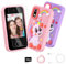 Linterngo Kids Phone for Girls, Toddler Birthday Presents Phone Toy Gifts for Boys Age 3 4 5 6 7 8, Kids Mobile Phone Toy with Touchscreen Dual Camera, Learning Toys for Boys age 3-8 with 32G SD Card