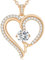 CDE Kette Damen Herz Rosegold Halskette für frauen Anhänger Buchstabenkette A-Z Personalisiert Kette Geschenk mit Anhänger Schmuck Geburtstag Weihnachten Valentinstag Muttertag (A)