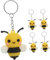 DRESSOOS Porte-clés Mignon En Forme Dabeille Lot De 5 Pièces Porte-clés Décoratif En Forme Dabeille Pour Et Accessoires De Fête