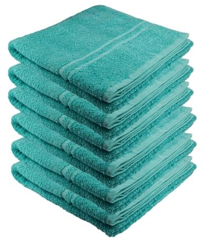 Clinotest 6er Duschtücher-Set – 70x140 cm, 100% Baumwolle, Premium-Qualität, 450 g/m², Weich & Saugstark, Schnelltrocknend, Langlebig – Perfekt für Badezimmer & Hotels – Mint