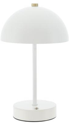 HAC24 LED Akku Tischleuchte mit Touchfunktion Metall Nachttischlampe Tischlampe 3 Weisstöne Dimmbar Schreibtischlampe Nachtlampe Leselampe (Weiß)