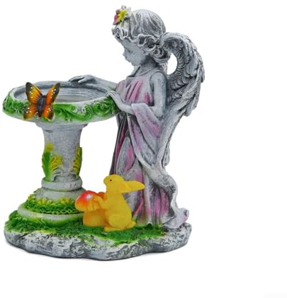 Marchfunny LED Solar Garten Statue Licht Harz Outdoor Dekor mit römischer Säule ästhetische und Wasserspiel skulpturale Komposition