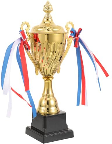 HOODANCOS Coppa in Metallo Oro a Forma di Premio per Premiazioni Sportive e Scolastiche, Riconoscimento Elegante e Resistente per Eventi e Competizioni