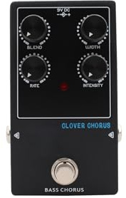 Vroomoto Bass-Chorus-Pedal, Kompaktes Bass-Chorus-Pedal für Gitarristen, Analoges -Modulationspedal, Organische -Töne, Mischungsrate, Intensität, Breite, Steuerelemente,