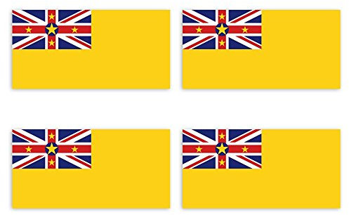 Kiwistar Aufkleber 4,5 x 2,3 cm Niue - Land Staat Autoaufkleber Flagge Länder Wappen Fahne Sticker Kennzeichen - Auto - Fahrrad - LKW