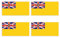 Kiwistar Aufkleber 4,5 x 2,3 cm Niue - Land Staat Autoaufkleber Flagge Länder Wappen Fahne Sticker Kennzeichen - Auto - Fahrrad - LKW