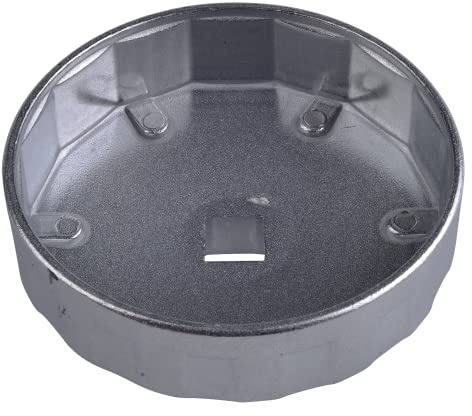 SW-Stahl 08450-90/15 Ölfilterschlüssel - 90 mm - 15 Kanten - 1/2 Zoll | Aluguss Filterschlüssel Kappe für Mitsubishi, Honda und Isuzu, Ölfilterkappen-Werkzeug mit 12,5 mm Innenvierkant