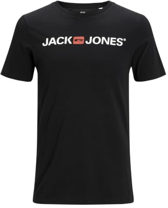Jack & Jones Homme Jjecorp Logo Tee Crew Neck Noos T Shirt, Noir (Black ), XS EU