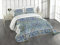 ABAKUHAUS marokkanisch Tagesdecke Set, Eastern-Keramik-Fliese, Set mit Kissenbezug farbfester Digitaldruck, für Einzelbetten 170 x 220 cm, Blasser Kaffee Türkis Blau
