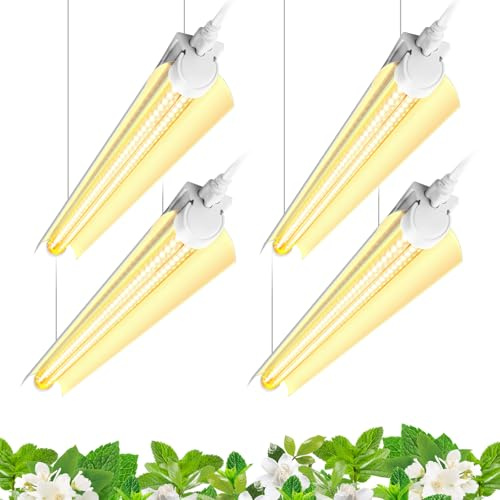 Barrina Lot de 4 lampes de croissance LED 61 cm Métal