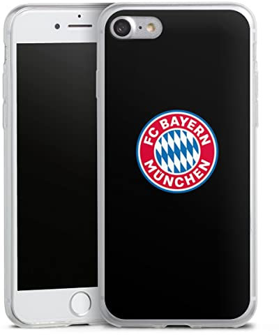 Slim Case extra dünn kompatibel mit Apple iPhone 7 Silikon Handyhülle transparent Hülle FC Bayern München Offizielles Lizenzprodukt Bundesliga