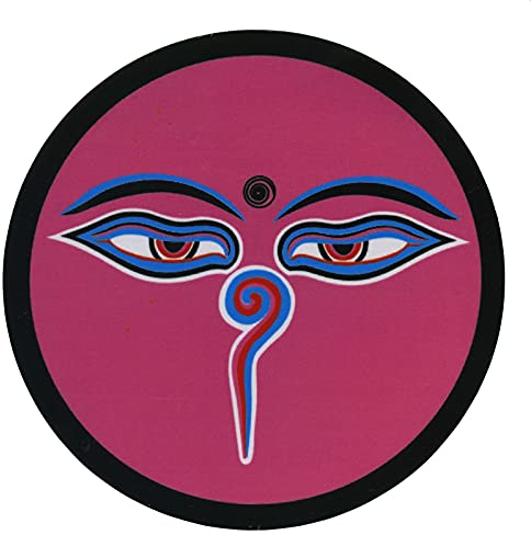 Freak Scene Aufkleber - Buddha's Augen - pink - Sticker 7cm