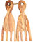 Mains à salade en bois d'olivier 18 x 7 cm