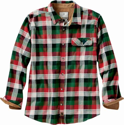 Legendary Whitetails Herren Buck Camp Flannel Shirt Hemd mit Button-Down-Kragen, Alpine Mountain Plaid, XX-Large Hoch