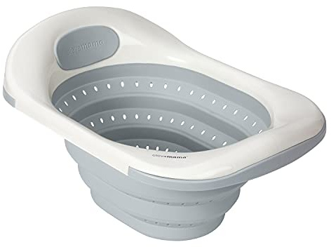 ClevaMama ClevaBath - The Baby Sink Bath, Foldable Newborn Bathtub - Grey, 53x38x30 cm, 0-12 Months