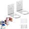 BiJun Wall Mounted Soap Dispenser, Hole of 3.3cm Shampoo and Conditioner Dispenser, Hanger Rack Shampoo Standing Shelf Storage Holder Lotion Container for Kitchen, Bathroom (Silver, large hole)