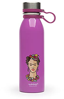 Jata Hogar HTER5501 - Termo de acero inoxidable de 600 ml de capacidad. Ligero y fácil de transportar. Conserva bebidas frías o calientes durante varias horas. Cierre hermético