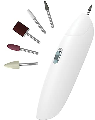 HoMedics Lujoso juego de manicura y pedicura eléctrica 5 en 1, cinco accesorios para limpiar, reparar, moldear, limar y pulir tus uñas