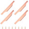 MOROBOR 300mm Aluminum Cabinet Handles, 4pcs Finger Edge Pull Concealed Cupboard Handle Invisible Furniture Strip Pull with Screws for Home Kitchen Furniture (Rose Gold)