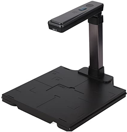 Dokumentenkamera Scanner, 5 MP Tragbarer USB Dokumentenscanner mit LED Licht, Unterstützt Maximale Fanggröße Berühren Sie Die Intelligent Dimming Funktion für Dokumente, Rechnungen