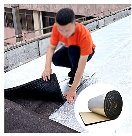SHUITUKOUU Panneaux D'isolation De Toit, Isolation Anti-Congélation Coton, Mousse en Aluminium Isolation Thermique Coton Amélioration De La Maison Isolation Thermique Mousse,30mm Thick,1m²
