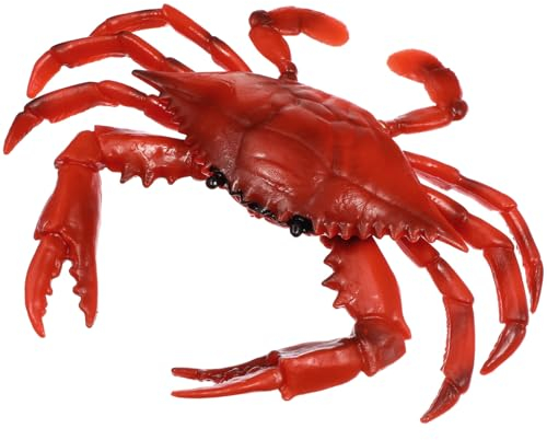 Gadpiparty Künstliches Realistisches Krabbenspielzeug Kunststoff Krabben Meerestiere Modell Meereslebewesen Kreaturen Figuren Desktop-Dekoration Für Zuhause Party Display