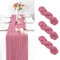 3 Stück Käsetuch Tischläufer Staubige Rosa, 90 x 300 cm Tischläufer Boho Style Rustikaler Seihtuch Gaze Stoff Tischdekoration für Vintage Hochzeit Geburtstage Babyparty Urlaub Party