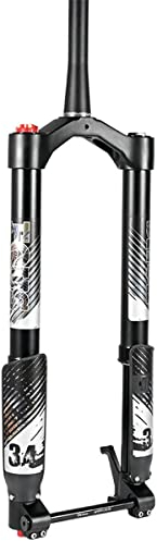 LHHL Fourche À Air De Vélo De Neige 20/24/26 Zoll Vélo De Montagne Fourche À Suspension Réglage Du Rebond Voyage 130mm VTT Fourche À Suspension Manuelle Sperre