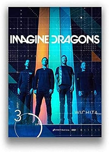 Poster Imagine Dragons Music Group Poster, Foto, Porträt, Bilder, Wandkunst, Leinwand, Malerei, Poster Und Drucke, Heimdekoration 50X70Cm Kein Rahmen