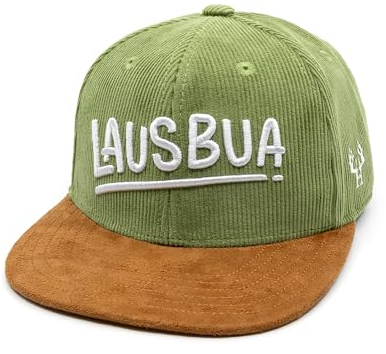 Du Hirsch Bayerisches Snapback Cap Kinder Lausbua Hellgrün Cord L
