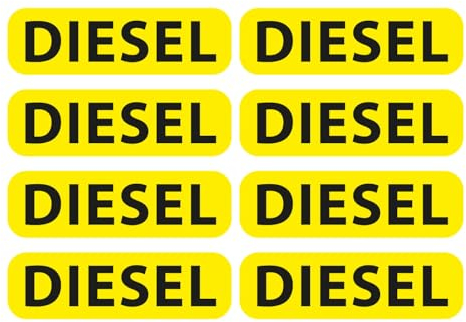 Aufkleber Diesel Schild Hinweis Sticker Set Ritterprintz Autoaufkleber Waschanlagenfest Witterungs- und UV-beständig