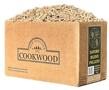 Gourmet BBQ Pellets: Savory Hardwood Blend - 12lbs. ~535cuin Premium 100% Hardwood Pellets for Grills, Smokers and Ooni, Solo, Bertello Pizza Ovens